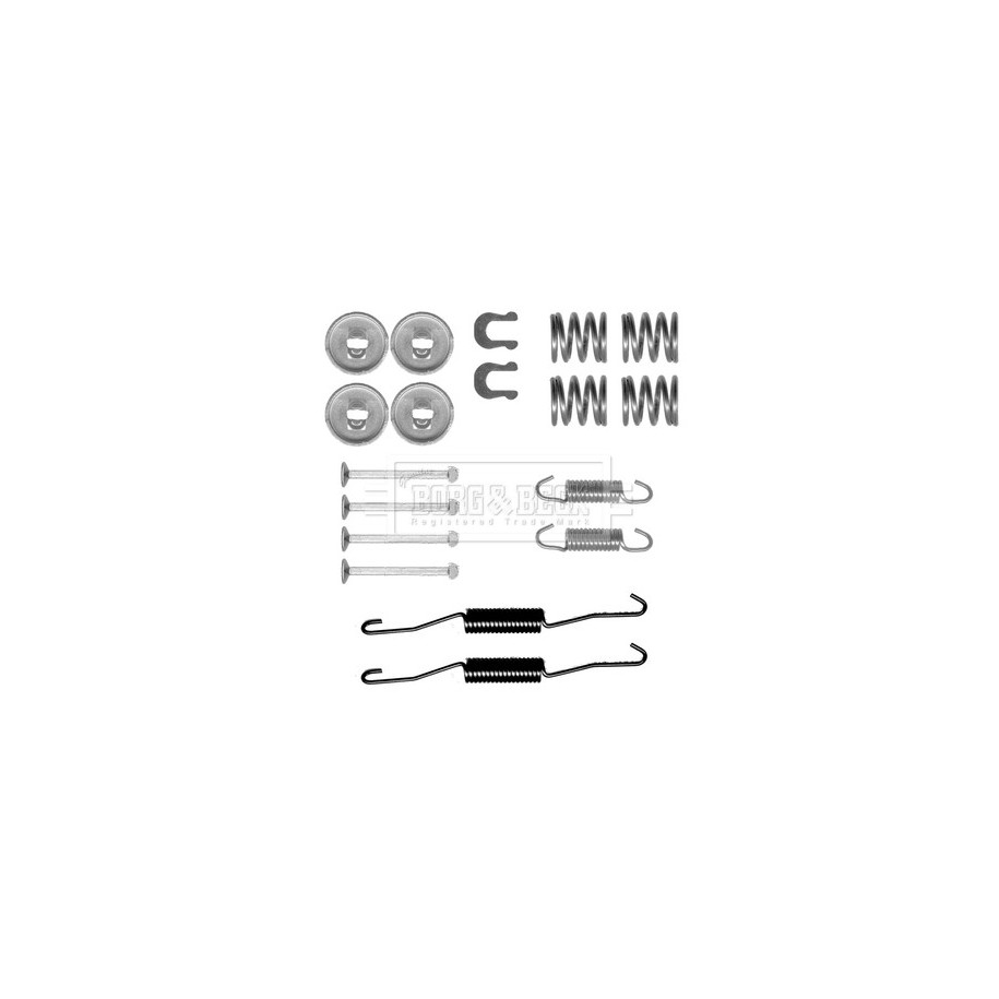 Brake Shoe Accessory Kit BORG & BECK BBK6197 for TOYOTA YARIS