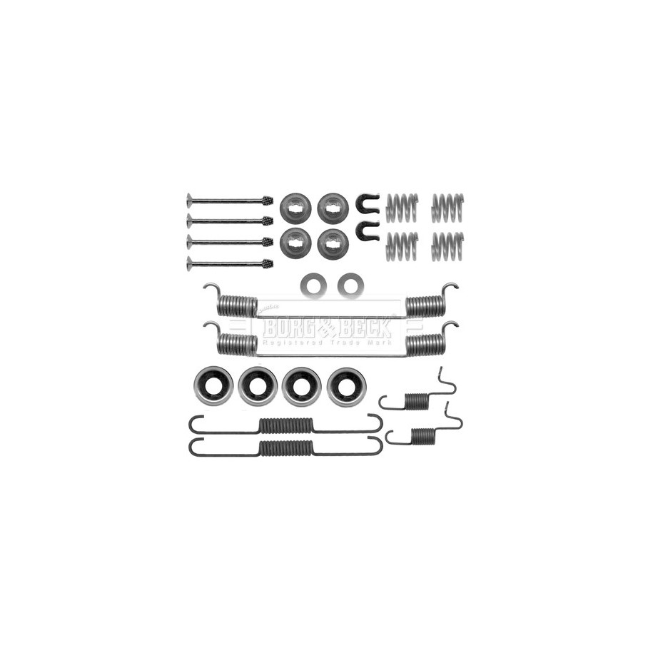 Brake Shoe Accessory Kit BORG & BECK BBK6222 for NISSAN OE 41008-18000