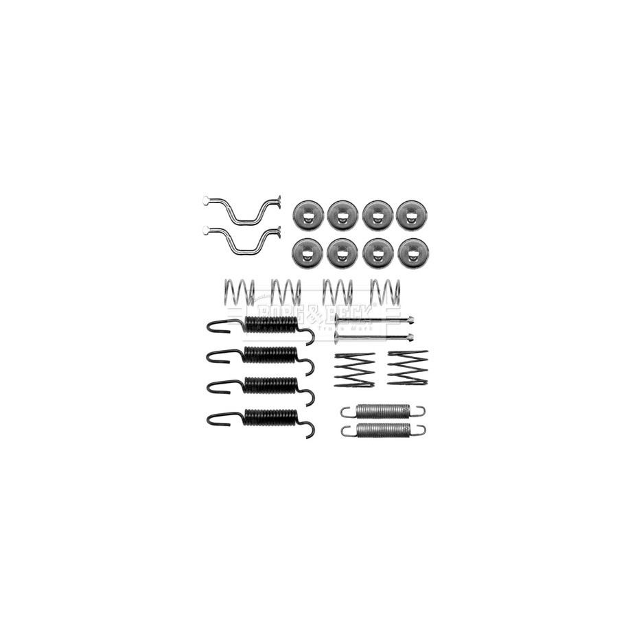 Brake Shoe Accessory Kit BORG & BECK BBK6271 for LEXUS