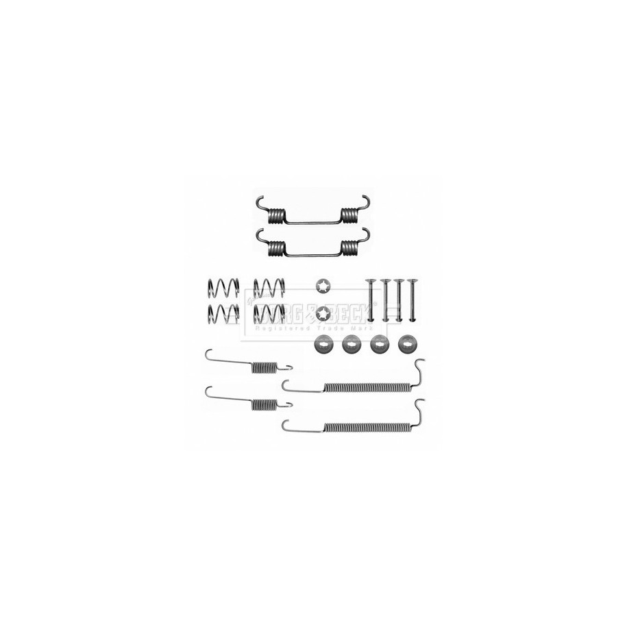 Brake Shoe Accessory Kit BORG & BECK BBK6351 for CHEVROLET SPARK