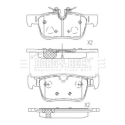 Brake Pad Set BORG & BECK BBP2657 for VOLVO OE 31423653
