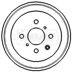 Brake Drum BORG & BECK BBR7120 for CITROEN