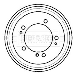 Brake Drum BORG & BECK BBR7170 for VAUXHALL