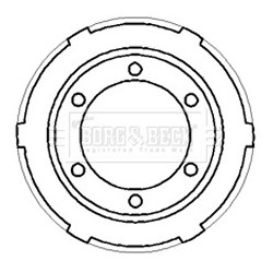 Brake Drum BORG & BECK BBR7187 for FORD TRANSIT OE 4041430