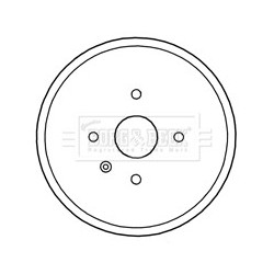 Brake Drum BORG & BECK BBR7214 for CHEVROLET
