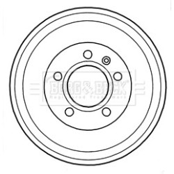 Brake Drum BORG & BECK BBR7215 for LDV MAXUS OE 545120006