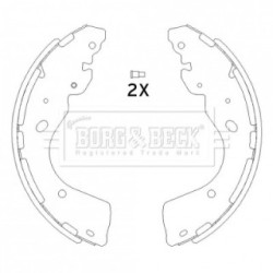 Brake Shoe Set BORG & BECK BBS6445 for FORD