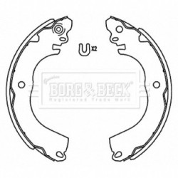 Brake Shoe Set BORG & BECK BBS6516 for MITSUBISHI MIRAGE OE 4600A346
