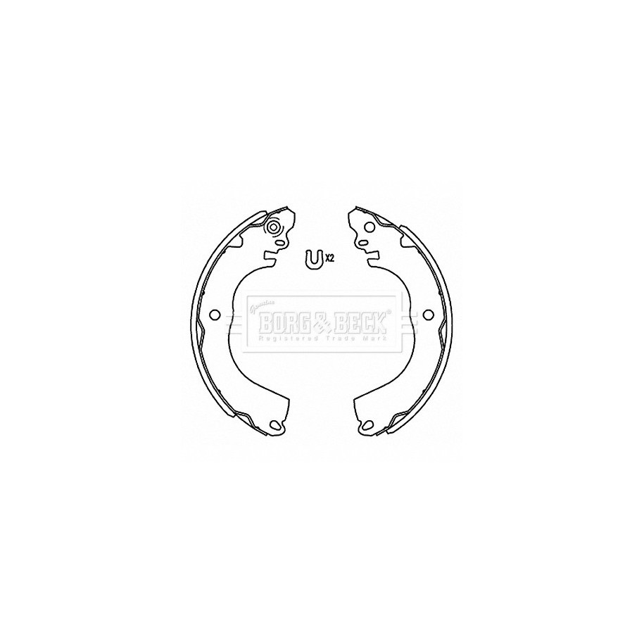 Brake Shoe Set BORG & BECK BBS6516 for MITSUBISHI MIRAGE OE 4600A346