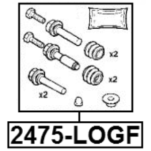Guide Sleeve Kit Brake Caliper - FEBEST 2475LOGF