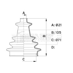 Cv Joint Boot BORG & BECK BCB1002 OE 9201993