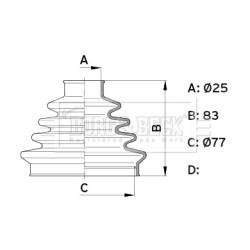 Cv Joint Boot BORG & BECK BCB1006