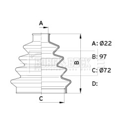Cv Joint Boot BORG & BECK BCB1007