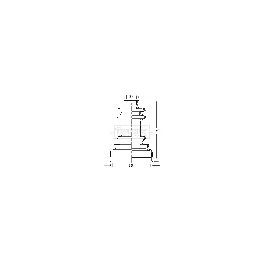 Cv Joint Boot Kit BORG & BECK BCB2038 for CITROEN