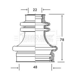 Cv Joint Boot Kit BORG & BECK BCB2043 for FORD SIERRA