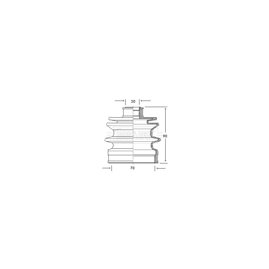 Cv Joint Boot Kit BORG & BECK BCB2057 for MAZDA