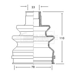Cv Joint Boot Kit BORG & BECK BCB2111 for CHEVROLET
