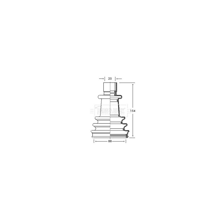 Cv Joint Boot Kit BORG & BECK BCB2115 for VAUXHALL