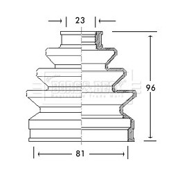 Cv Joint Boot Kit BORG & BECK BCB2178 for HONDA