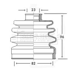 Cv Joint Boot Kit BORG & BECK BCB2184 for HONDA