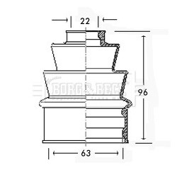 Cv Joint Boot Kit BORG & BECK BCB2197 for AUSTIN