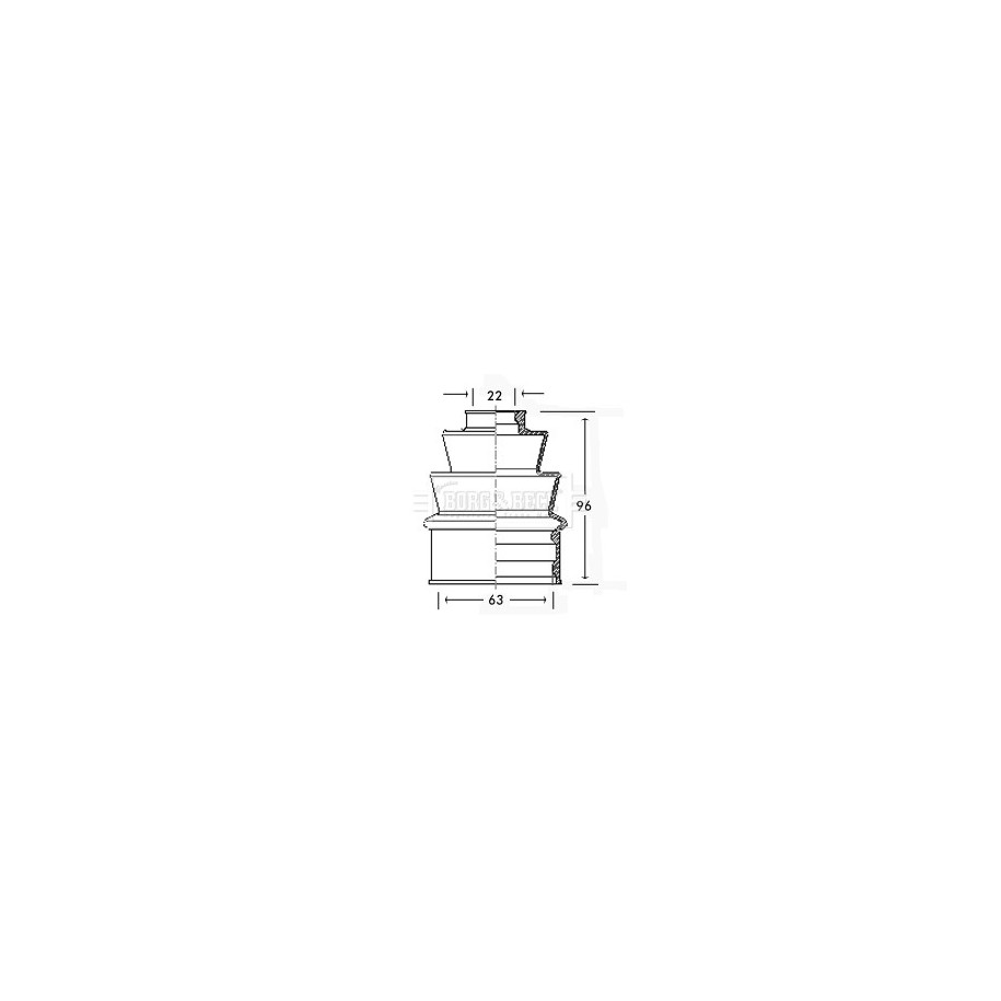 Cv Joint Boot Kit BORG & BECK BCB2197 for AUSTIN