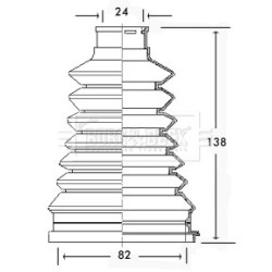 Cv Joint Boot Kit BORG & BECK BCB2226 for NISSAN