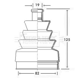 Cv Joint Boot Kit BORG & BECK BCB2249 for LADA NIVA