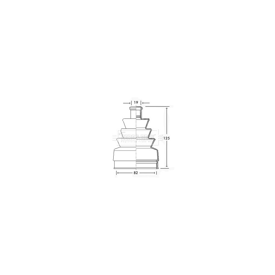 Cv Joint Boot Kit BORG & BECK BCB2249 for LADA NIVA