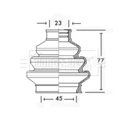 Cv Joint Boot Kit BORG & BECK BCB2309 for BMW 3