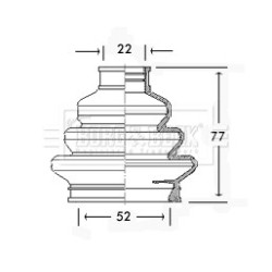 Cv Joint Boot Kit BORG & BECK BCB2310 for BMW