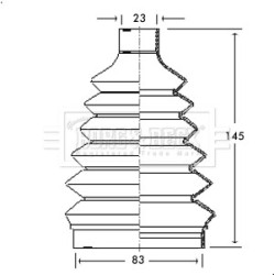Cv Joint Boot Kit BORG & BECK BCB2325 for CHEVROLET