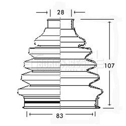 Cv Joint Boot Kit BORG & BECK BCB2330 for FORD FOCUS