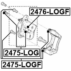 Piston Brake Caliper - FEBEST 2476LOGF