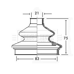 Cv Joint Boot Kit BORG & BECK BCB2333 for AUDI
