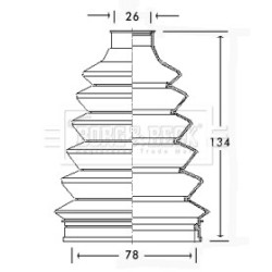Cv Joint Boot Kit BORG & BECK BCB2337 for VAUXHALL