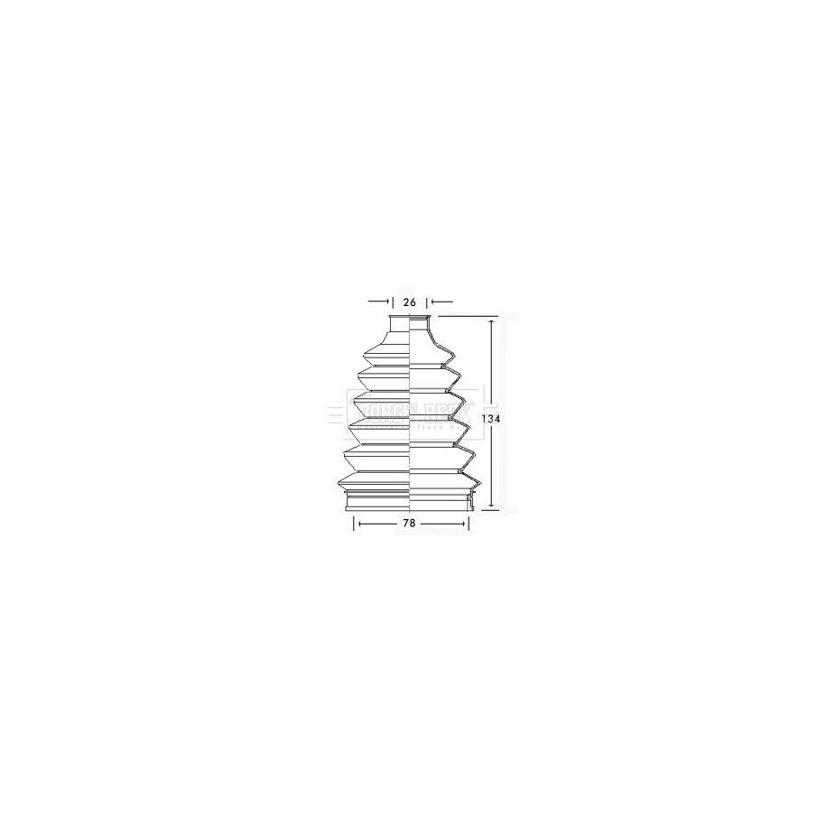 Cv Joint Boot Kit BORG & BECK BCB2337 for VAUXHALL