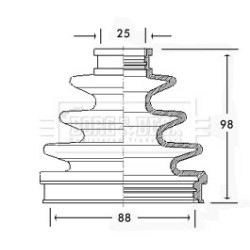 Cv Joint Boot Kit BORG & BECK BCB2345 for LEXUS