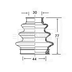 Cv Joint Boot Kit BORG & BECK BCB2349 for BMW