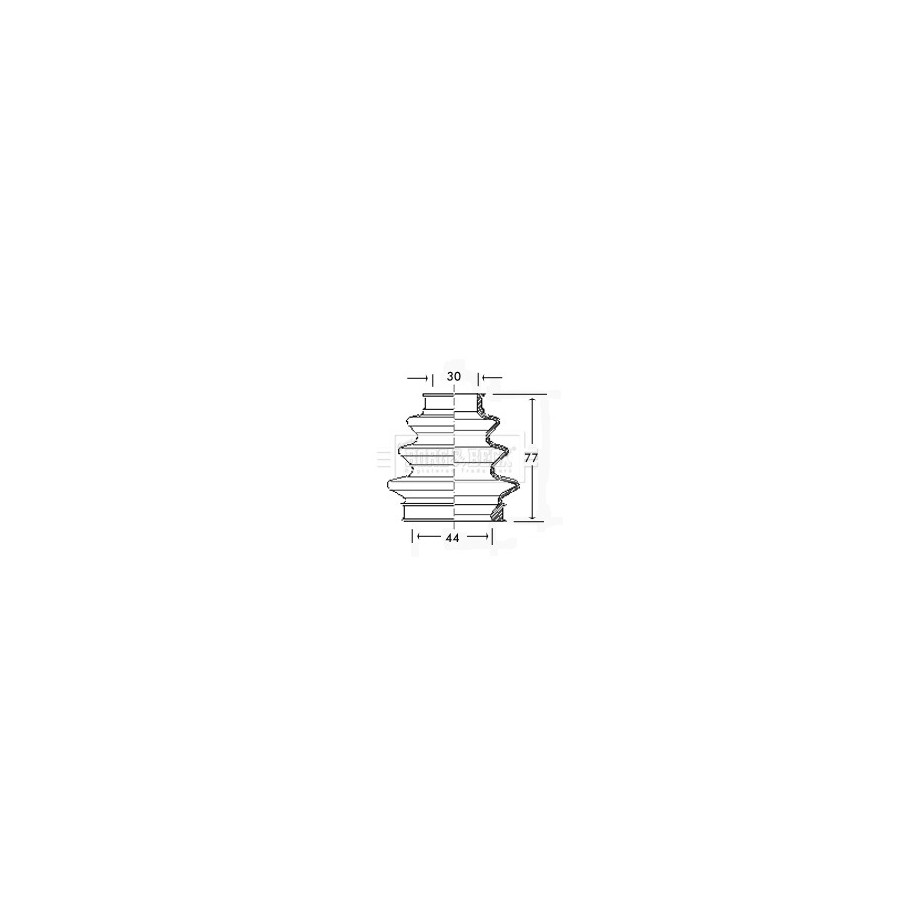 Cv Joint Boot Kit BORG & BECK BCB2349 for BMW