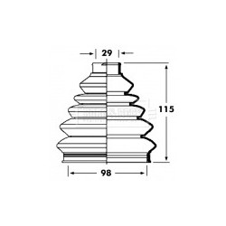 Cv Joint Boot Kit BORG & BECK BCB2354 for AUDI
