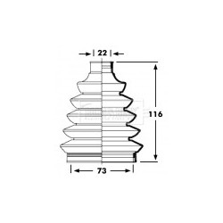 Cv Joint Boot Kit BORG & BECK BCB2359 for ABARTH