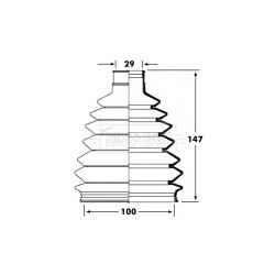 Cv Joint Boot Kit BORG & BECK BCB2362 for MERCEDES V-CLASS