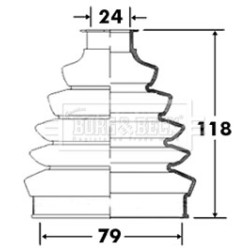 Cv Joint Boot Kit BORG & BECK BCB2366 for CHEVROLET