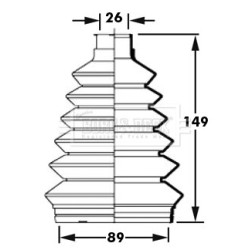 Cv Joint Boot Kit BORG & BECK BCB2367 for CHEVROLET