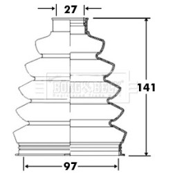 Cv Joint Boot Kit BORG & BECK BCB2372 for ALFA ROMEO