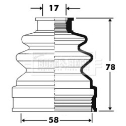 Cv Joint Boot Kit BORG & BECK BCB2382 for HONDA CR-V OE 42017S0E000