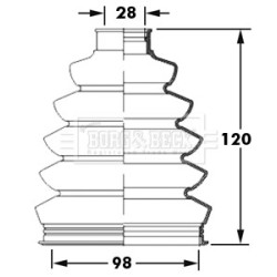 Cv Joint Boot Kit BORG & BECK BCB2394 for AUDI