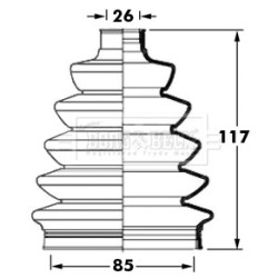 Cv Joint Boot Kit BORG & BECK BCB2399 for KIA SORENTO OE K55222530