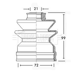 Cv Joint Boot Kit BORG & BECK BCB2484 for NISSAN ALMERA